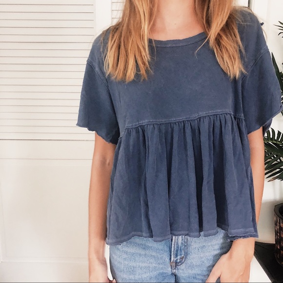 Free People Peplum Babydoll Tee - Picture 3 of 4
